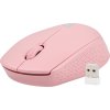 Myš Natec STORK/Kancelářská/Optická/1 600 DPI/Bezdrátová USB/Růžová