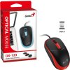 GENIUS DX-123 Sunshine Red/ drátová/ 1200 dpi/ USB/ černočervená