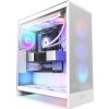 NZXT H7 Flow RGB edition / ATX / 3x 140 mm fan / USB-C / 2x USB / prosklená bočnice / mesh panel / RGB / bílá
