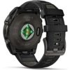 Garmin - fenix 8 Solar Sapphire - 47 mm - Carbon Gray DLC Titanium with Black | Pebble Gray Silicone Band, EU