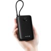 Swissten Power bank VOLTBOX 35W 20000 mAh s integrovanými kabely - USB-C, A, Lightning / černá
