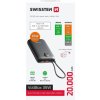 Swissten Power bank VOLTBOX 35W 20000 mAh s integrovanými kabely - USB-C, A, Lightning / černá