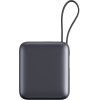Swissten Power bank 10000 mAh s integrovanými kabely - USB-C, A, Lightning / šedá