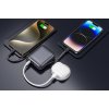 Swissten Power bank 10000 mAh s integrovanými kabely - USB-C, A, Lightning / šedá