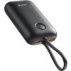 Swissten Power bank VOLTBOX 35W 10000 mAh s integrovanými kabely - USB-C, A, Lightning / černá