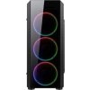 VeinX Mars MAR01A Mid Tower, bez zdroje, 3xUSB, průhledná bočnice, 4xARGB Fan 120mm, černá