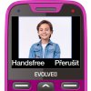 EVOLVEO EasyPhone XR, mobilní telefon pro seniory s nabíjecím stojánkem, růžová