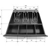 Virtuos pokladní zásuvka mikro EK-300C, 9V-24V, s kabelem 24V, pořadač 3/4, černá