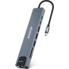 Aligator Dokovací stanice USB-C / Hub 8v1 (USB-C / 2xUSB / SD / MicroSD/ HDTV / RJ45)