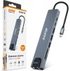 Aligator Dokovací stanice USB-C / Hub 8v1 (USB-C / 2xUSB / SD / MicroSD/ HDTV / RJ45)