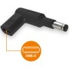 Aligator USB-C napájecí redukce 4,8 x 1,7 mm (prodloužená) pro notebooky Asus/Compaq/HP