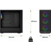 EVOLVEO Scorpio, skříň eATX/ATX, 4x ARGB ventilátor 120mm, boční panel temperované sklo + mřížkovaný přední panel