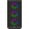 EVOLVEO Scorpio, skříň eATX/ATX, 4x ARGB ventilátor 120mm, boční panel temperované sklo + mřížkovaný přední panel