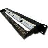 DATACOM Patch panel 19" UTP 24 port CAT5E DUAL 1U BK (4x6p) vyvazovací lišta
