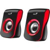 GENIUS repro SP-Q180 Red, 2.0, 6W, USB napájení, 3,5" jack, černo-červené