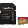 SanDisk MicroSDHC karta 32GB Extreme PLUS (10MB/s, UHS-I V30, Rescue Pro Deluxe) + adaptér
