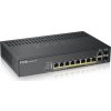 Zyxel GS1920-8HPV2 10-port Smart Managed PoE Switch Switch, 8x gigabit RJ45, 2x gigabit RJ45/SFP, 130W pro PoE