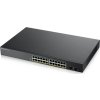 Zyxel GS1900-24HP v2 26-port Gigabit Web Smart PoE Switch, 24x gigabit RJ45, 2x SFP, PoE budget 170W