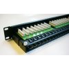 DATACOM Patch panel 19" UTP 48 port CAT5E LSA 1U BK (6x8p)