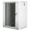 Lanberg 19" Rack, 15U/450mm, sklenené dvere, šedý
