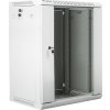 Lanberg 19" Rack, 15U/450mm, sklenené dvere, šedý