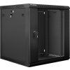Lanberg 19" Rack, 12U/600mm, sklenené dvere, čierny