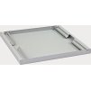 TRITON Police s perforací 19", 1U/650mm, nosnost 80kg, šedá