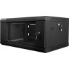 Lanberg 19" Rack, 4U/450mm, sklenené dvere, čierny
