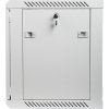 Lanberg 19" Rack, 9U/450mm, sklenené dvere, šedý