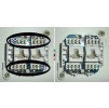 DATACOM Datová zásuvka UTP CAT5E 2xRJ45 pod omítku 45st. bílá