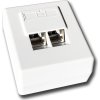 DATACOM Datová zásuvka STP CAT6 2xRJ45 na omítku 45st. bílá