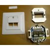 DATACOM Datová zásuvka STP CAT5E 2xRJ45 pod omítku 45st. bílá