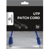 Patch kabel cat5e UTP 0,25m - modrý