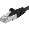 Patch kabel CAT6a S-FTP, RJ45-RJ45, AWG 26/7 0,25m černá