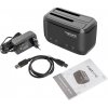 Dokovací stanice pro HDD 2,5"/3,5" USB 3.0 Natec Kangaroo Dual, funkce klonování, napájecí adaptér