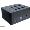 AKASA HDD box DuoDock X3 HDD/SSD, USB 3.1, 2.5" a 3.5", pro 2 disky současně