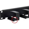 19" vyvazovací panel 1U 6x háček 70x27mm šedý kov