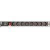 GEMBIRD PDU 8x French socket 1U 10A 3m C14 Plug