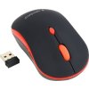 GEMBIRD myš MUSW-4B-03-R, černo-červená, bezdrátová, USB nano receiver