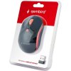 GEMBIRD myš MUSW-4B-03-R, černo-červená, bezdrátová, USB nano receiver