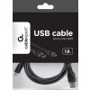 GEMBIRD Kabel USB 2.0 A-Mini B (5pin) propojovací, zlacené kontakty, 1,8m, černý