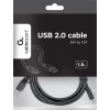 Gembird USB 2.0 AM cable to type-C (AM/CM), 1.8m, čierna