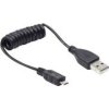Gembird CC-MUSB2C-AMBM-0.6M micro USB cable 2.0 coiled cable black 0,6m