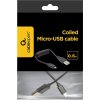 Gembird CC-MUSB2C-AMBM-0.6M micro USB cable 2.0 coiled cable black 0,6m