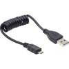 Gembird CC-MUSB2C-AMBM-0.6M micro USB cable 2.0 coiled cable black 0,6m