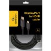 GEMBIRD Kabel DisplayPort - HDMI 3m (M/M)