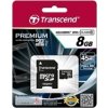 TRANSCEND MicroSDHC karta 8GB Premium, Class 10 UHS-I 300x + adaptér