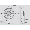 Ventilátor SPAL 12V VA15-AP70/LL-39A (255 mm)