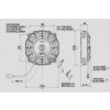 Ventilátor SPAL 12V VA22-AP11/C-50A (167 mm)
