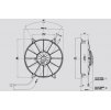 Ventilátor SPAL 12V VA03-AP70/LL-37S (280 mm)